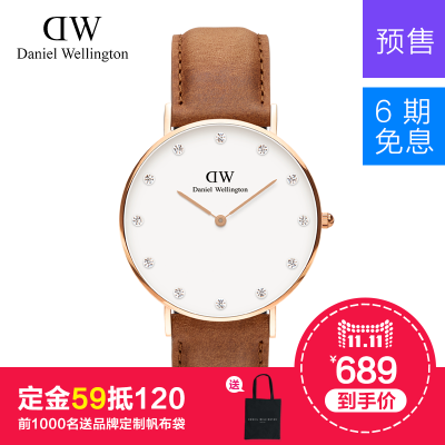 新品DanielWellington 女士手表DW手表女小表盘时尚石英女表预售