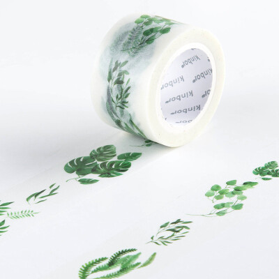 kinbor原创和纸胶带 DIY装饰贴纸可撕可写清新植物系仙人掌芥子园