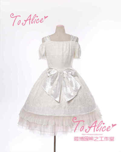 【To Alice】L051原创lolita蕾丝暗纹华丽花嫁款披肩+op连衣裙