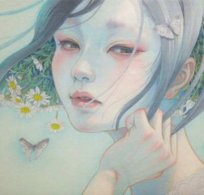 穿过发梢，是你的温柔 ~ 插画 Miho Hirano