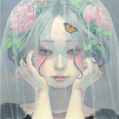 穿过发梢，是你的温柔 ~ 插画 Miho Hirano