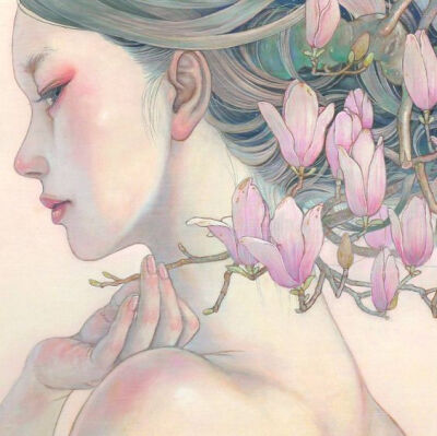 穿过发梢，是你的温柔 ~ 插画 Miho Hirano