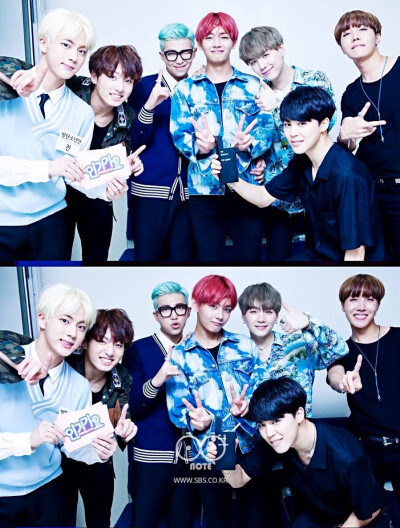 防弹少年团（BTS）、金南俊（Rap Monster）、金硕珍（Jin）、闵玧其（Suga）、郑号锡（J-hope）、朴智旻（Jimin）、金泰亨（V）、田柾国（Jung kook）《Wings》 胖蛋Forever、集体照