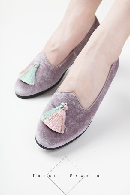 ◆Truble Maaker | Tassel Loafers 流苏丝绒乐福鞋（¥660.00）