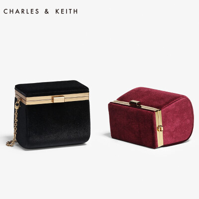 CHARLES&amp;KEITH 单肩包 CK270700421 丝绒晚宴女包斜挎小包