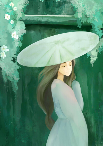 雨-Kei.Lawliet_雨,少女,插画_涂鸦王国插画