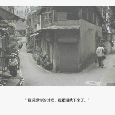 我说想你的时候，眼泪就掉了下来