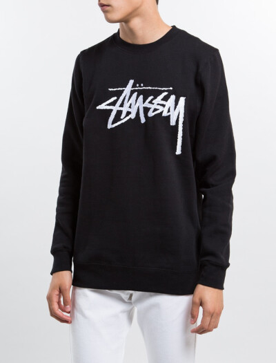 双11抢购 STUSSY Stock EMB CEWB 刺绣涂鸦字体 卫衣 双色入