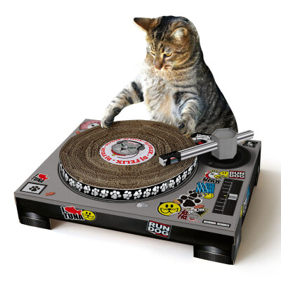 猫星人打碟机 创意小猫宠物玩具DJ台猫抓板 爱稀奇精选