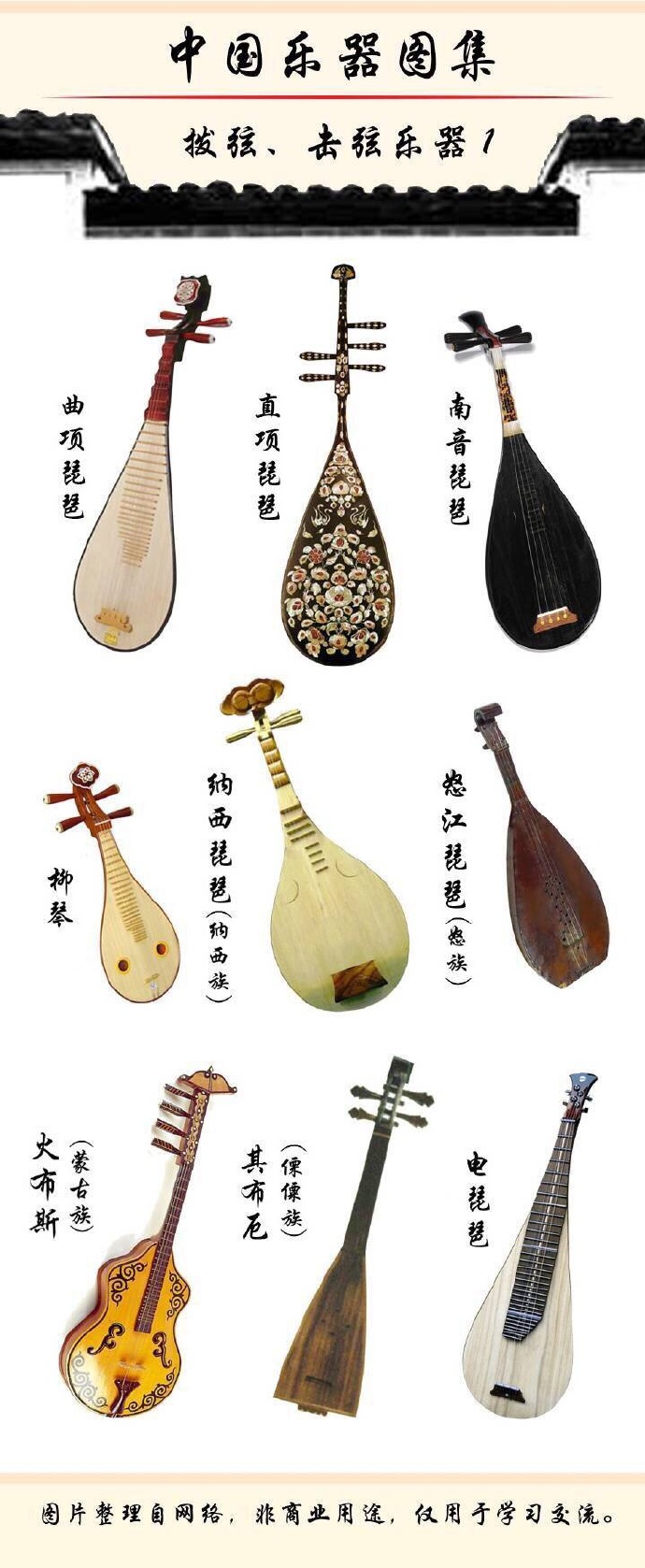 中国乐器图集拨弦乐器