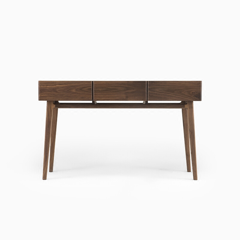 物应「流云玄关柜FC07」简约黑胡桃实木玄关柜门厅柜带抽玄关桌