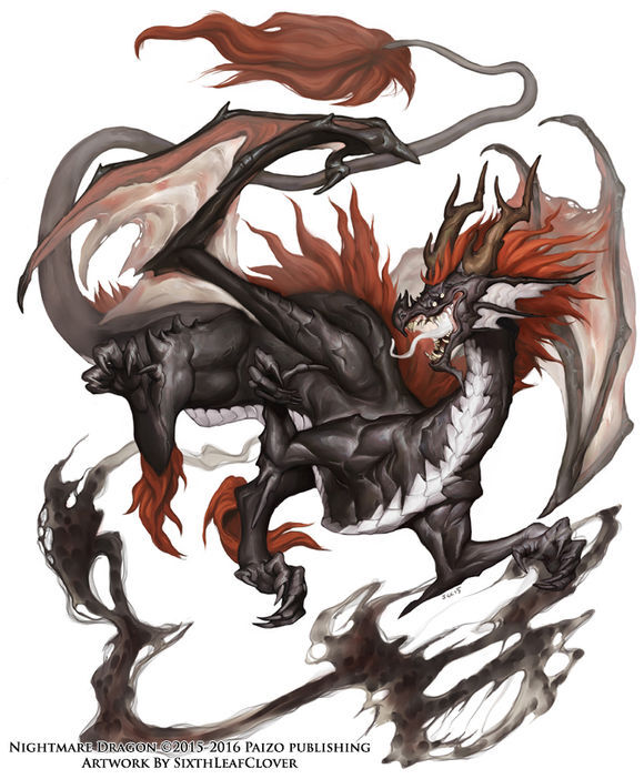 dnd的龙 梦魇龙 西方龙 图源DeviantArt by … - 高清图片，堆糖，美图壁纸兴趣社区