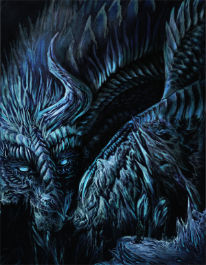 《Menace of the Ice Cavern》 龙图 西方龙 图源DeviantArt by Isvoc