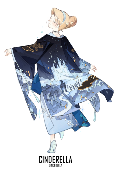 PRINCESS x KIMONO!!
P站：STAR影法師
id=59913793
仙蒂瑞拉