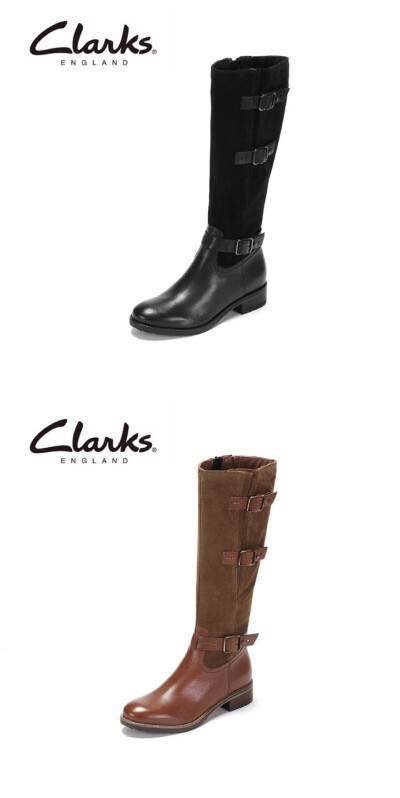 Clarks 及膝靴