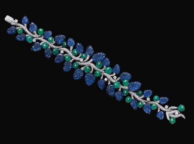 蓝宝石、祖母绿和钻石手镯,宝格丽