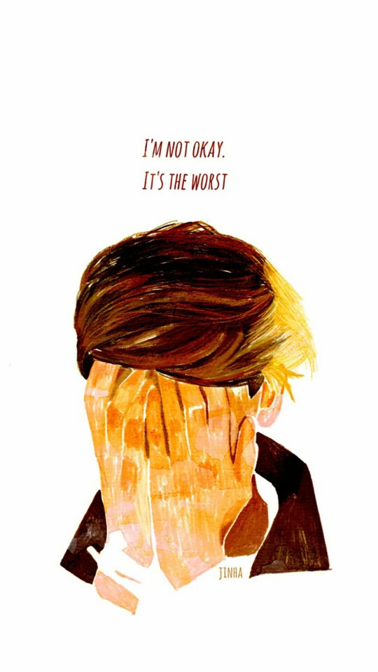 插画人物壁纸锁屏背景图英文