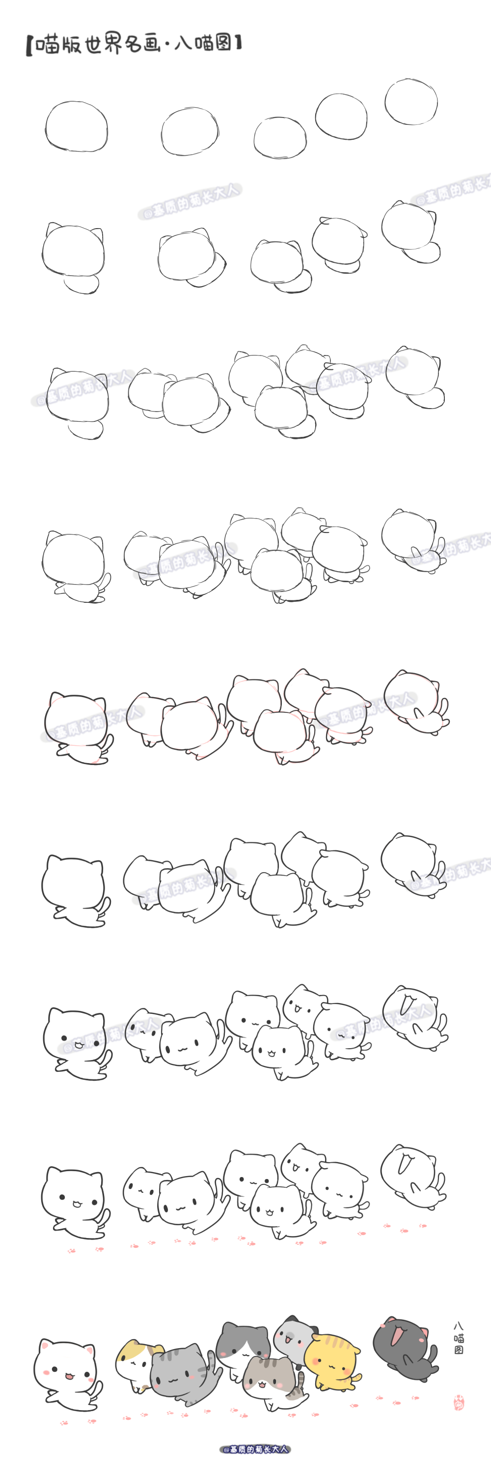 手帐教程——喵版世界名画·八喵图