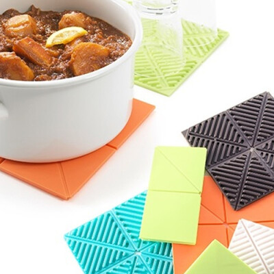 日本进口plus d +d orishiki 创意叠耐热隔热硅胶锅垫餐垫杯垫