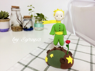 小王子和他的玫瑰 礼物摆件 超轻粘土 黏土 手工制作by Syrup3