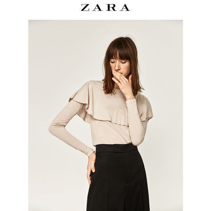 ZARA 女装 斗篷袖 T 恤 07568256736