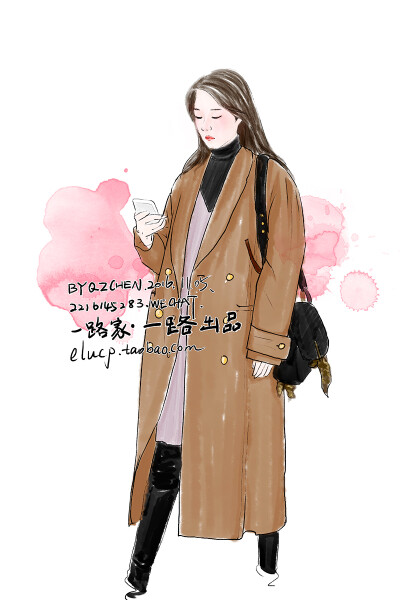 嫉妒的化身孔孝真同款韩版驼色呢大衣中长款羊毛尼双排扣加厚外套