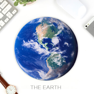 创意地球The earth独家圆形布面简洁苹果联想索尼防滑三星鼠标垫