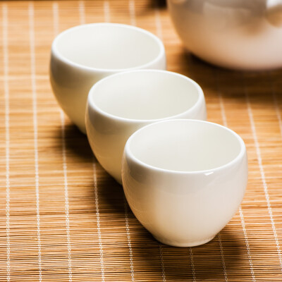纯白功夫茶杯 骨瓷小茶杯 功夫茶具 主人杯品茗杯 白瓷茶杯茶具