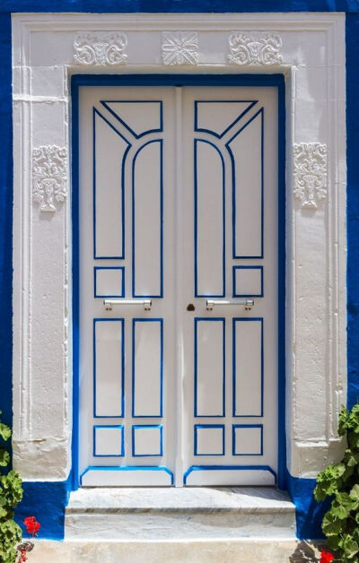 Lovely doors I. Hammamet, Tunisia, white & blue~: