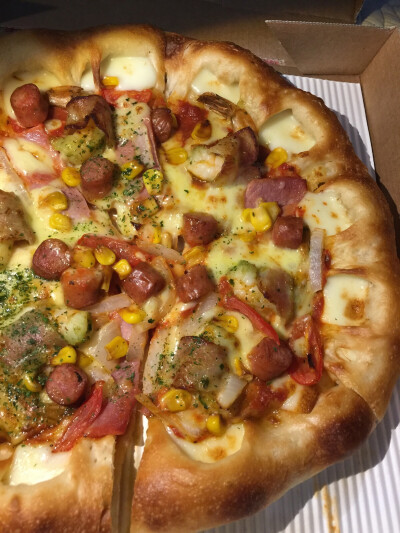 意式培根卷大虾pizza