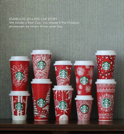 星巴克圣诞红杯季 圣诞节限定系列十款插画杯「Starbucks Red Holiday Cups」