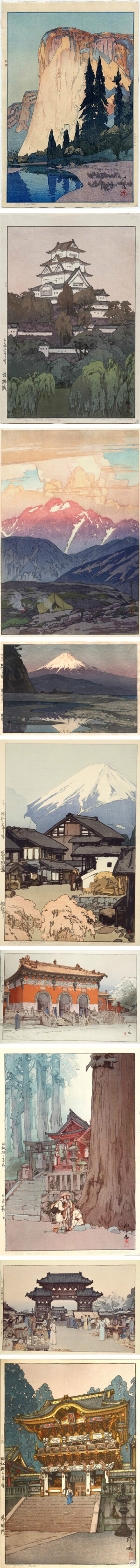 版画艺术家  Hiroshi Yoshida (吉田 博)