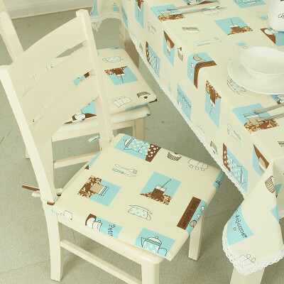 欧式田园全棉布艺餐桌椅垫 现代简约高密海绵坐垫 可拆洗可定制