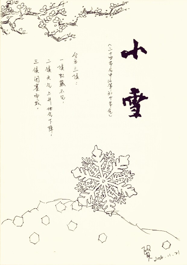 二十四節(jié)氣 : 小雪（小雪雪滿天，來年必豐年）