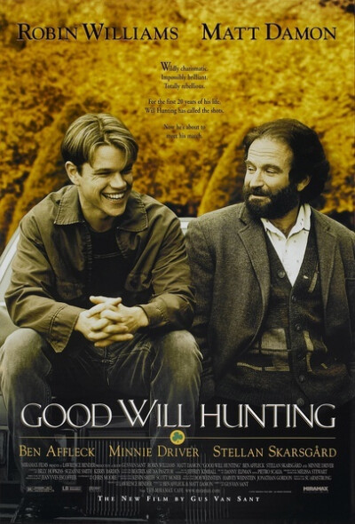 《心灵捕手》（Good Will Hunting）是一部励志剧情电影。影片由格斯·范·桑特执导，罗宾·威廉姆斯，马特·达蒙等主演。
影片讲述了一个名叫威尔（Will Hunting）的麻省理工学院的清洁工的故事。威尔在数学方面有着过人…