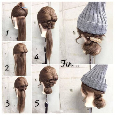 冬季实用的帽子发型