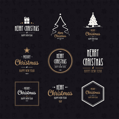 09圣诞节logo标志 设计素材 促销平面广告设计素材AI适量源文件