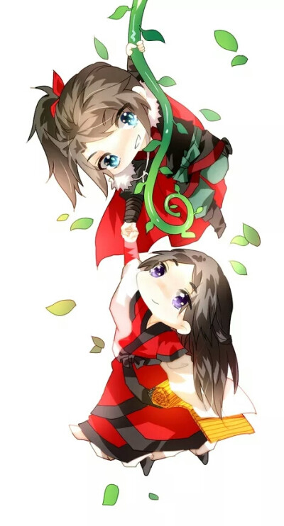 策瑜 江东双璧 Q版