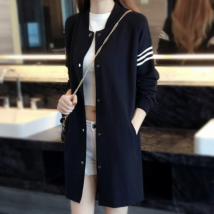 2016加肥加大码女装秋装棒球服宽松中长款风衣外套开衫胖mm200斤