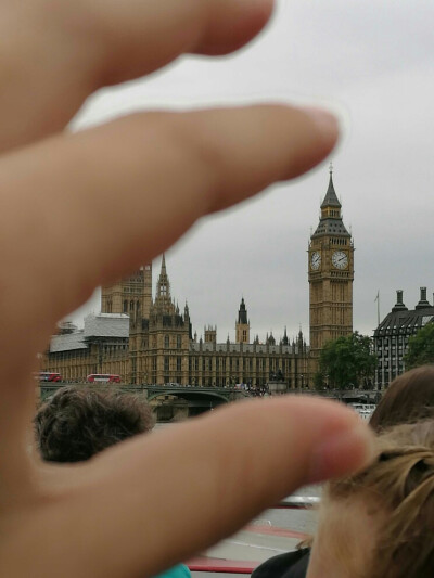 London.在泰晤士游船上.