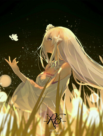 【来源P站，侵删】With a smile
This is a season of withered flowers
画师：HzW3
艾米莉娅（亦译：爱蜜莉雅），《Re：从零开始的异世界生活》女主角。银发紫瞳，混血半精灵，银发美少女，EMT！
动漫二次元原创/同…