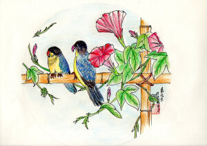 美林硬笔画是本人通过潜心研究现代艺术教育理念和继承中国传统艺术文化精髓的基础上发展而来的绘画语言。它是以单色和彩色硬质画笔为绘画工具，通过“硬笔”和“画垫”的相结合；以明暗关系和体面造型为主要绘画技法，运用各种艺术表达形式来作画的原创中国风绘画方法。