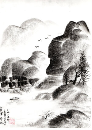 美林硬笔画是本人通过潜心研究现代艺术教育理念和继承中国传统艺术文化精髓的基础上发展而来的绘画语言。它是以单色和彩色硬质画笔为绘画工具，通过“硬笔”和“画垫”的相结合；以明暗关系和体面造型为主要绘画技法，运用各种艺术表达形式来作画的原创中国风绘画方法。