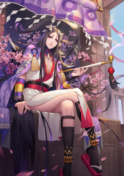 阴阳师 食发鬼 画师：炼妖 本作品pixiv id=59508680