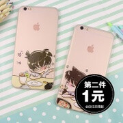 情侣柯南iPhone6Plus手机壳6s苹果7磨砂超薄软胶7PLUS硅胶软壳套