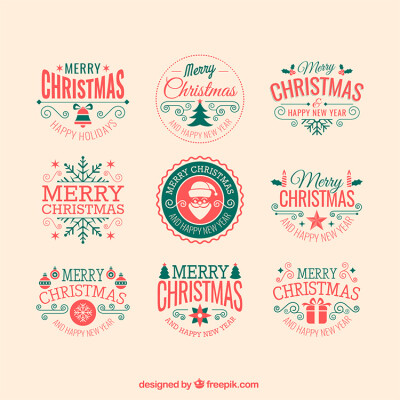 9圣诞节logo标志 设计素材 促销平面广告设计素材AI适量源文件