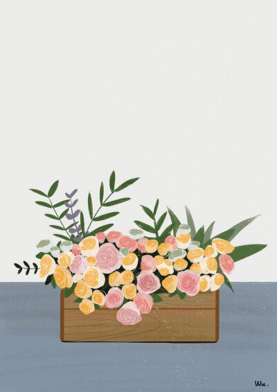 《安静》~ 生活 场景 手绘 插画家园_安娜武原创插画