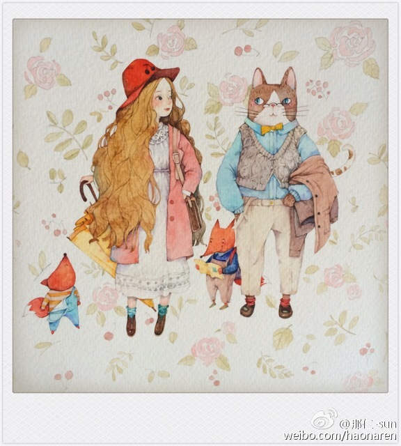 手绘水彩by那仁