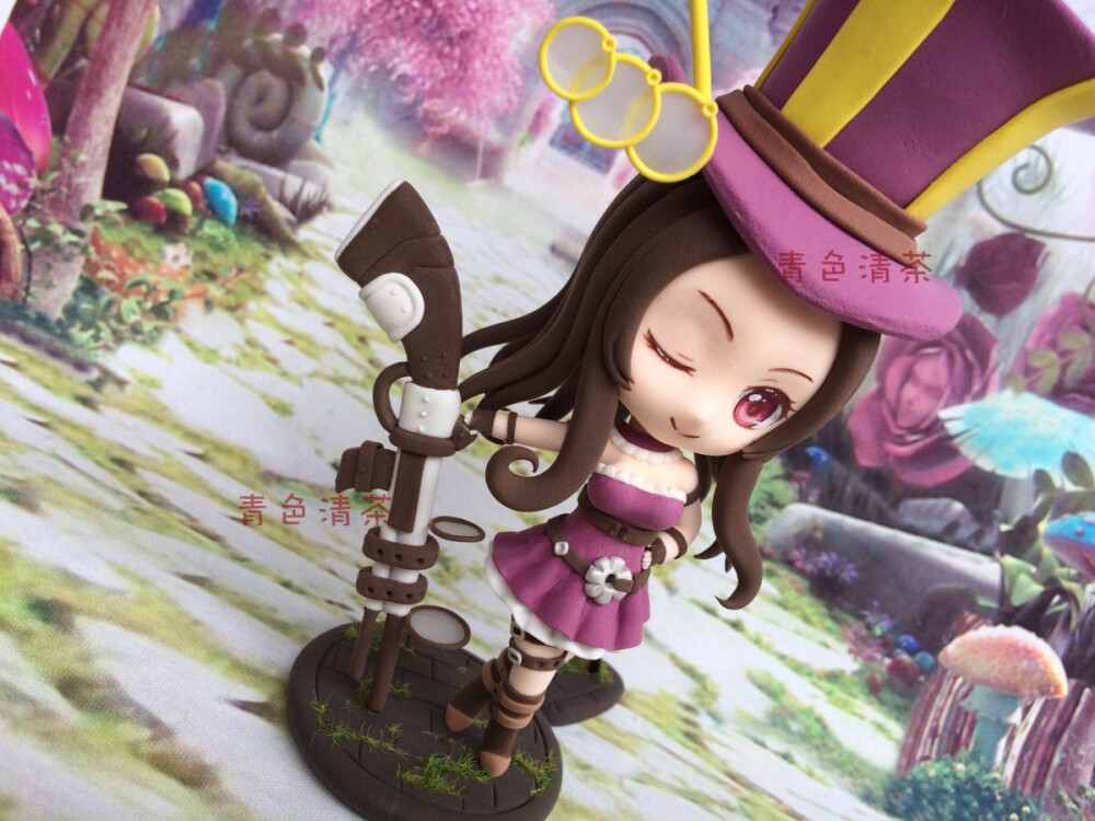 【青青手作】lol英雄联盟 皮城女警凯特琳（？）超轻粘土手办 女警叫什么来着⋯⋯