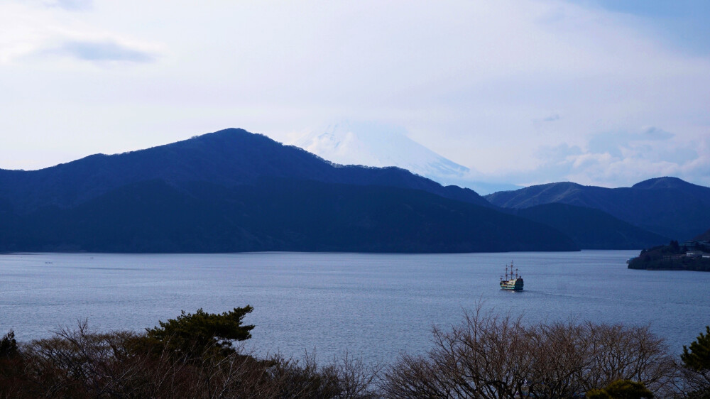 在箱根看到的富士山